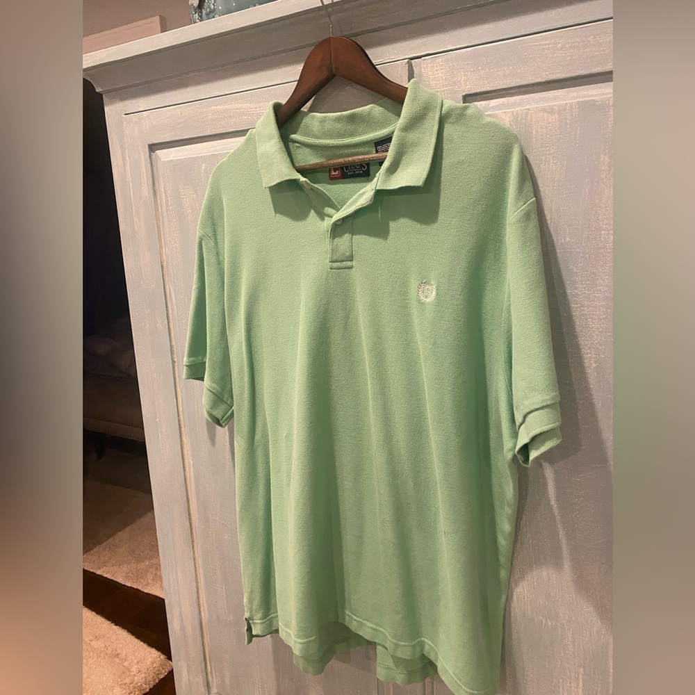 Chaps Green Cotton Polo Shirt - Men's XXL Tall